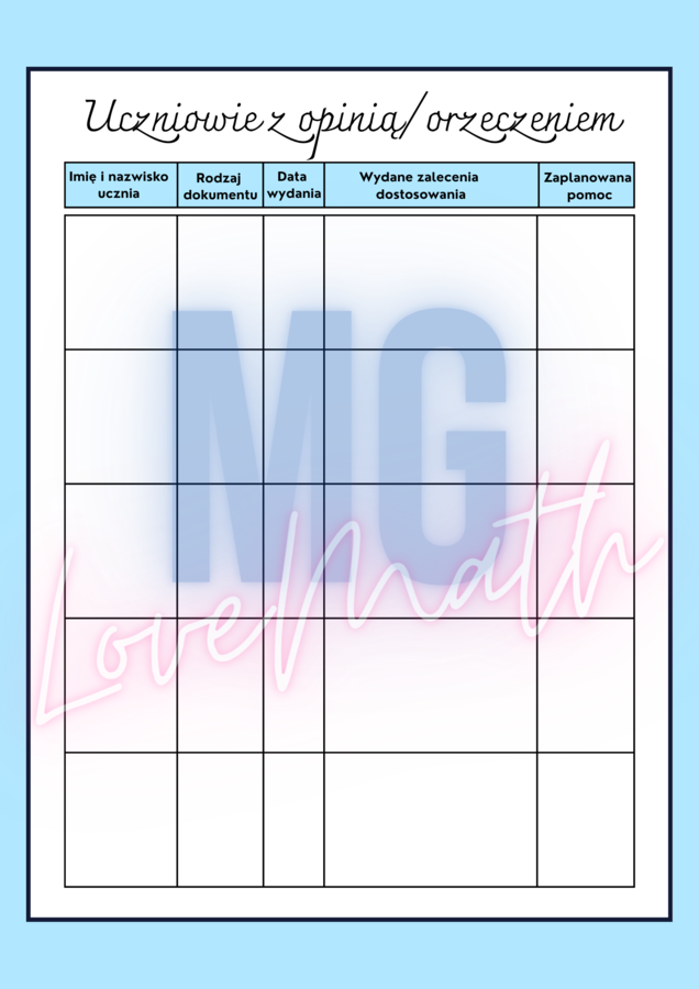 Planer 2025/2026 dla nauczyciela lub wychowawcy