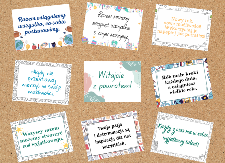 Plakaty z hasłami - nowy rok szkolny