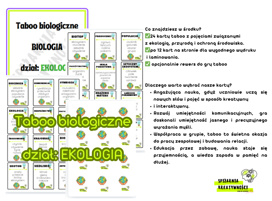 Taboo biologiczne - dział EKOLOGIA