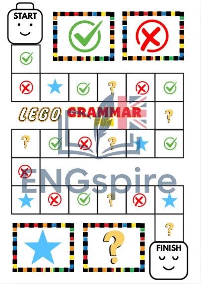 LEGO Grammar Fun – Present Simple, to be i can w formie gry