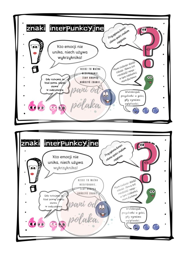 Notatka graficzna-INTERPUNKCJA