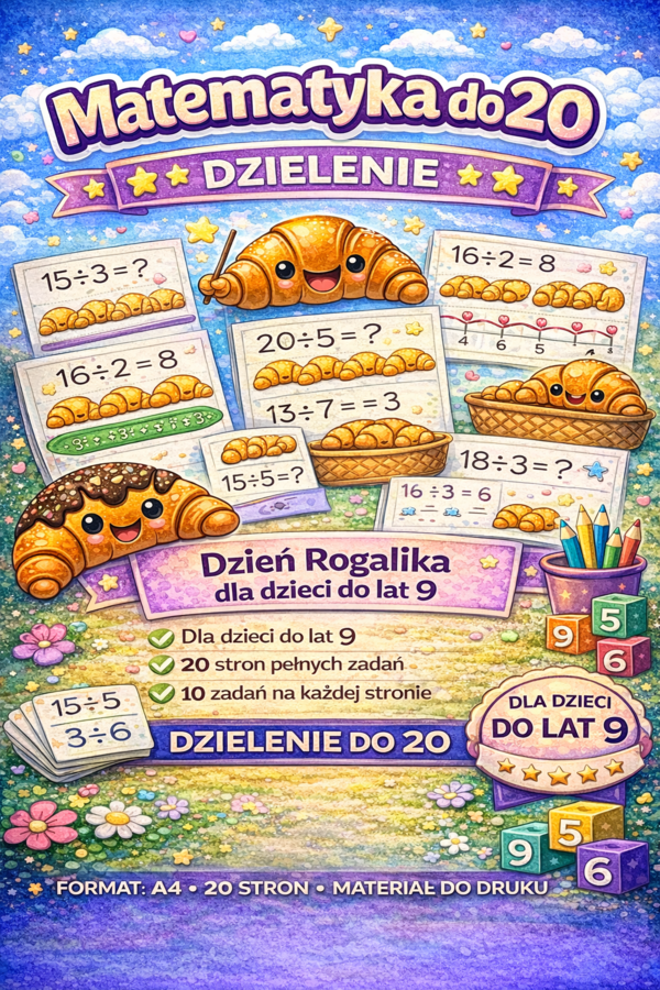 Dzielenie do 20.Dzień Rogalika