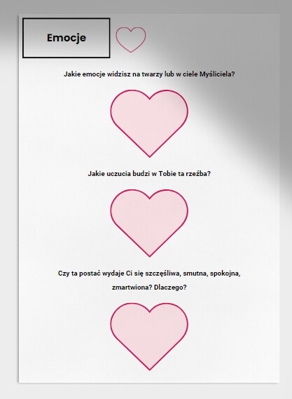 Karta pracy: "Kim jest Myśliciel?"