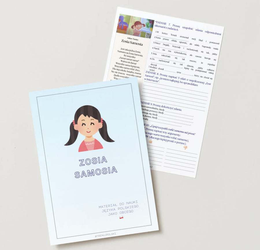 Julian Tuwim „Zosia Samosia” ✍️ – gotowa lekcja A2–B1