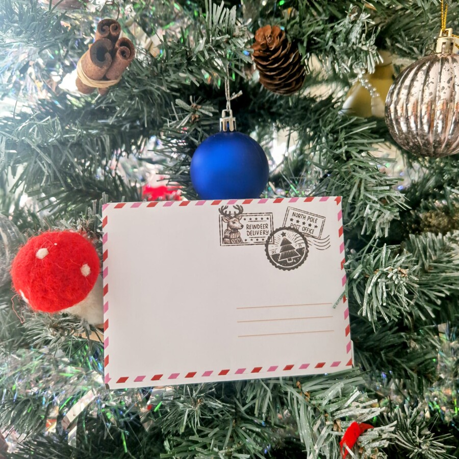 List od Mikołaja + koperta + ślady Mikołaja, Renifera i Elfa/ Mikołajki/ Wigilia