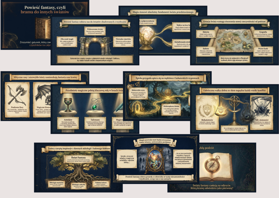 POWIEŚĆ FANTASY – prezentacja multimedialna (11 slajdów) - Hobbit