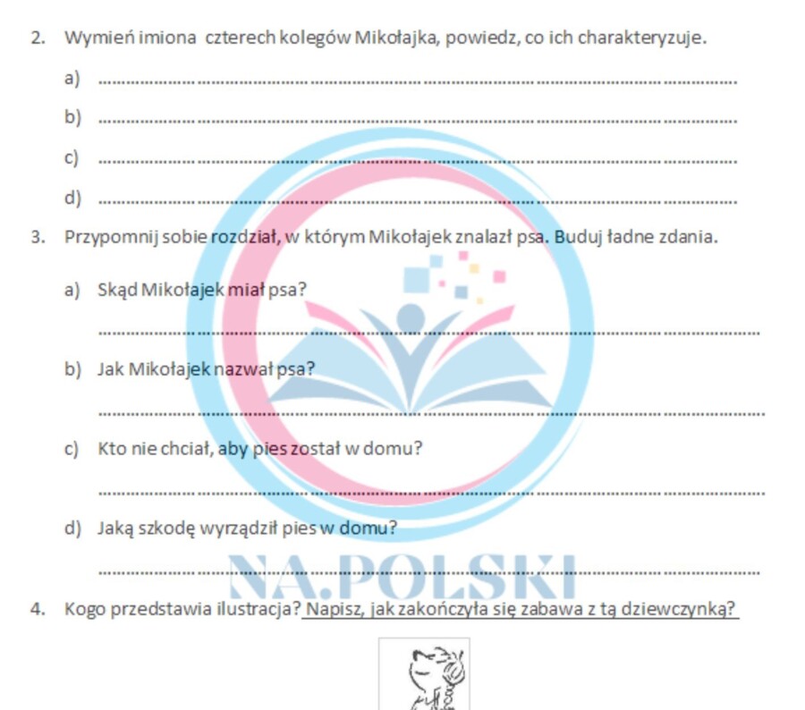 Mikołajek - kartkówka z treści