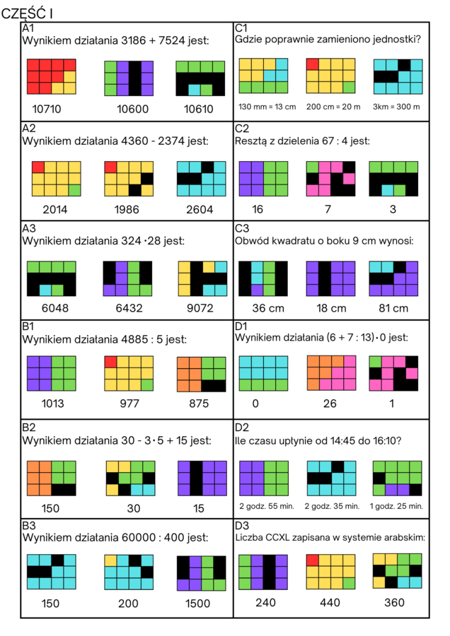 PAKIET Dzień Liczby Pi - kolorowanka XXL. Klasy 4-6 oraz 7,8