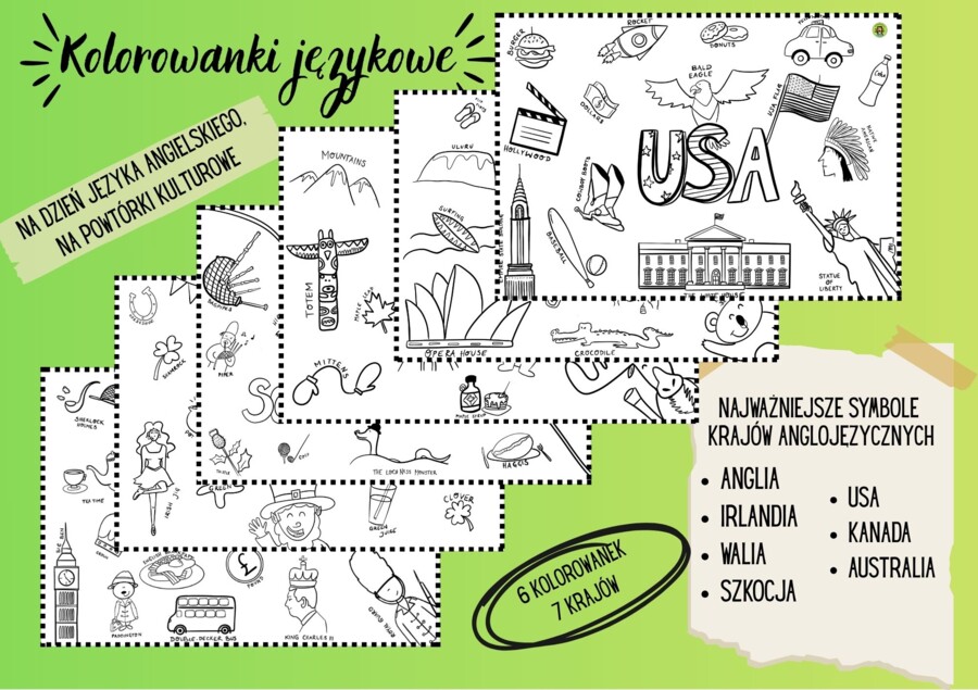 Kolorowanki językowe
