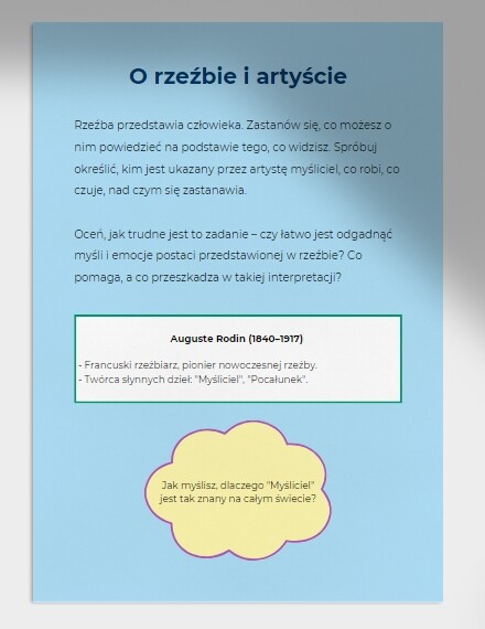 Auguste Rodin, Myśliciel. Interpretacja rzeźby. Informacje o rzeźbie i autorze. Ćwiczenia i zadania