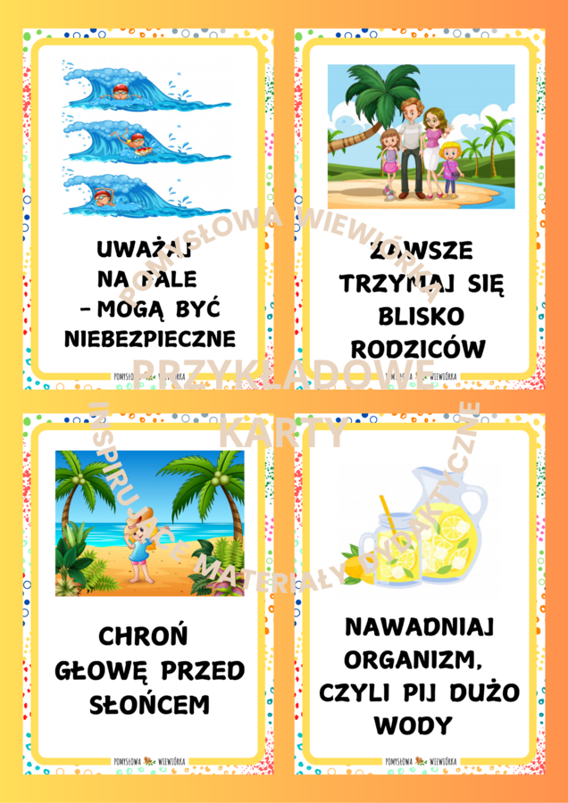 WAKACYJNE PORADY - BEZPIECZNE WAKACJE