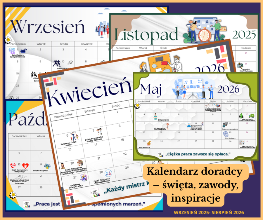 Kalendarz doradcy - święta, zawody, inspiracje.