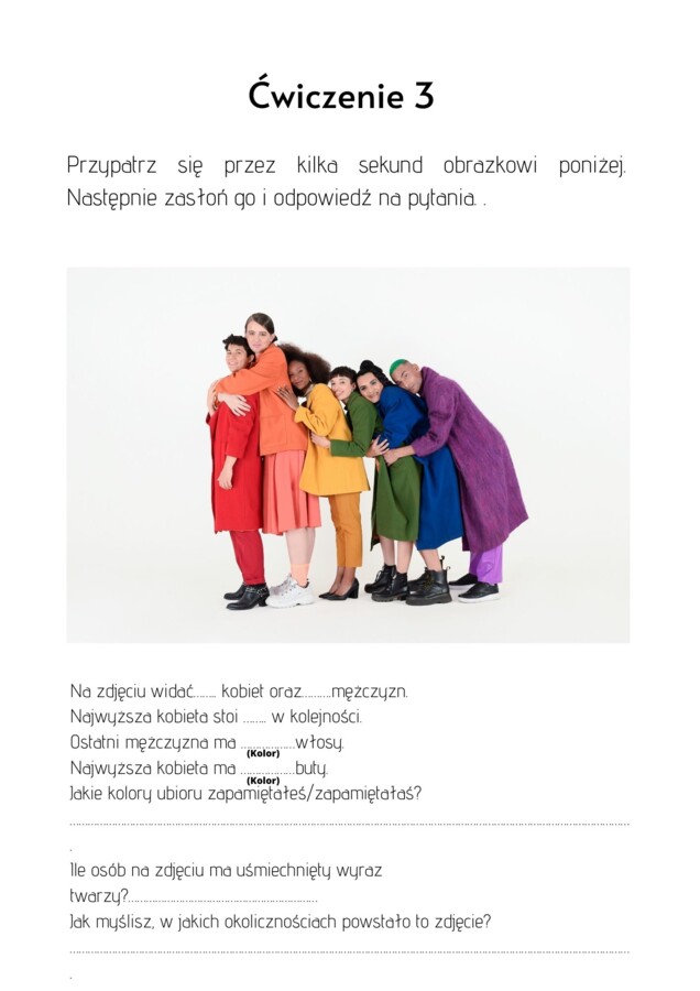 Ćwiczenia na pamięć i koncentrację uwagi dla nastolatków część 4