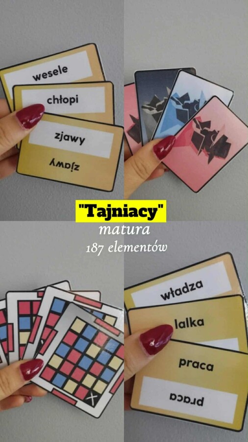 "Tajniacy" matura 187 elementów gra dydaktyczna