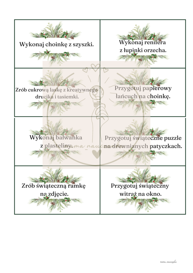 Kreatywny kalendarz adwentowy