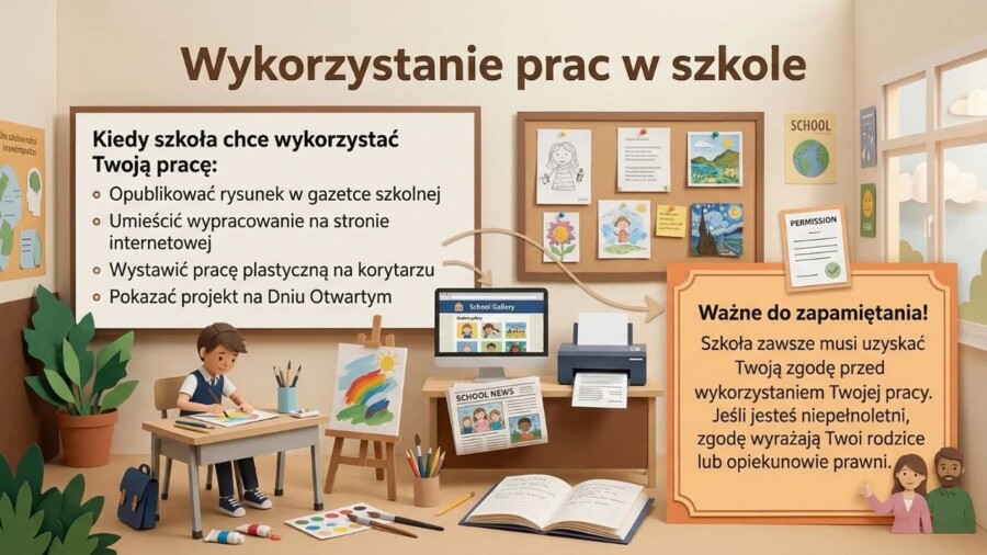 Światowy Dzień Książki i Praw Autorskich – czytanie, twórczość i szacunek do autorów (gazetka szkolna / prezentacja)
