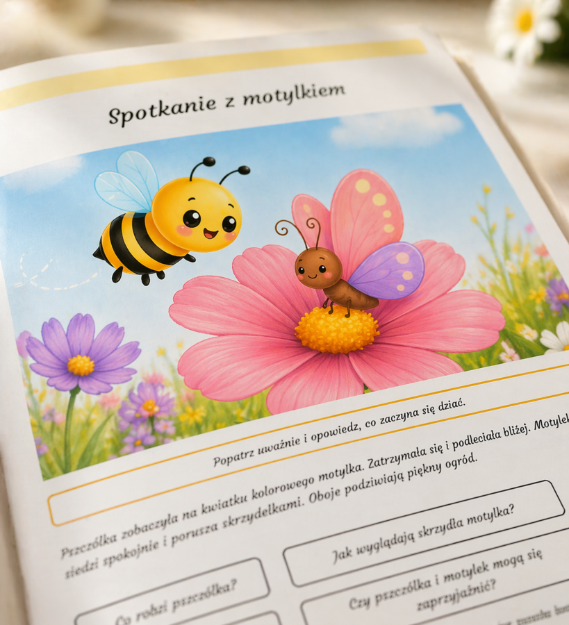 Wiosenny spacer z pszczółką