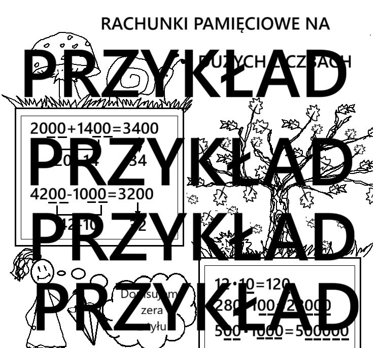 Rachunki pamięciowe na dużych liczbach