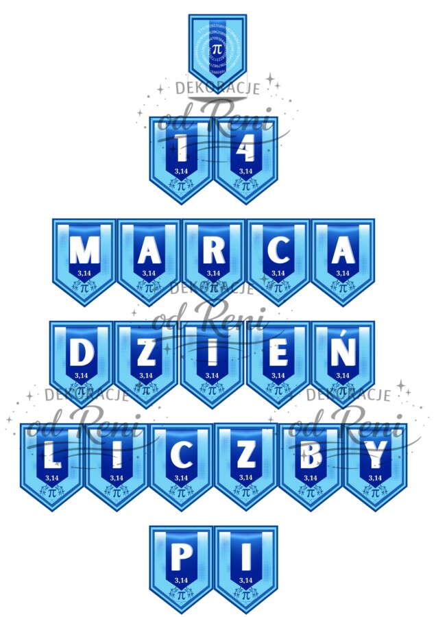 Girlanda 14 MARCA   DZIEŃ LICZBY PI