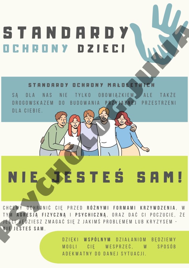 PLAKATY STANDARDY OCHRONY MAŁOLETNICH
