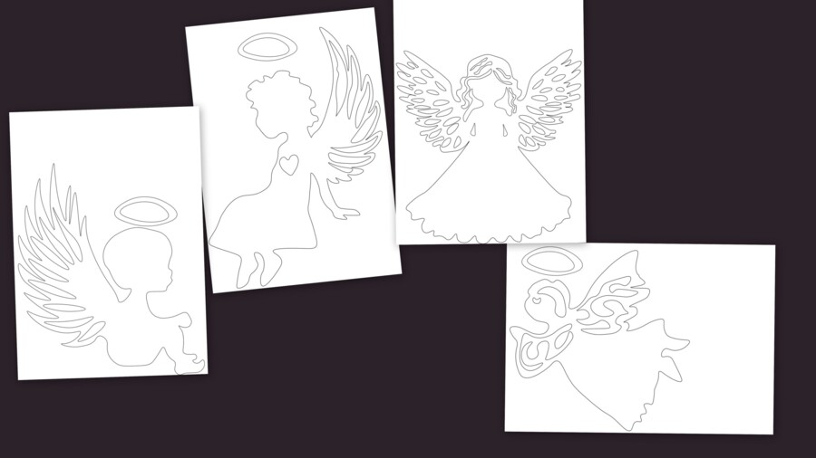 Szablony Aniołki