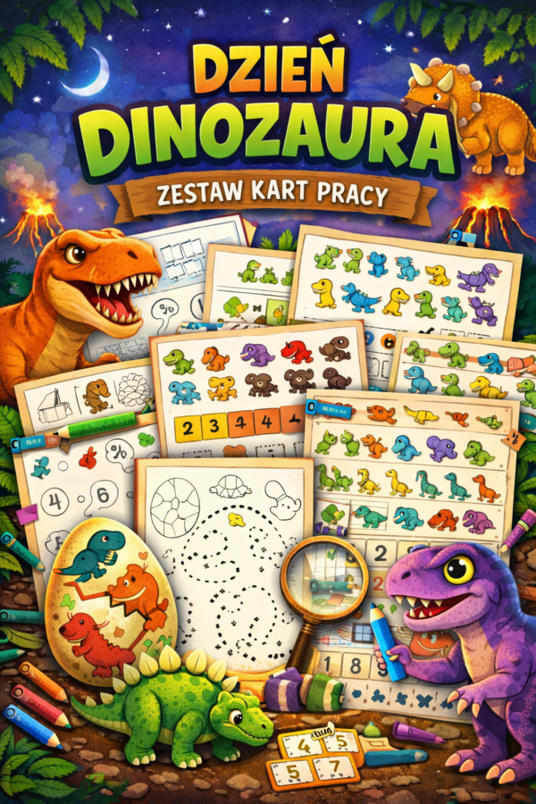 Dzień Dinozaura - karty pracy