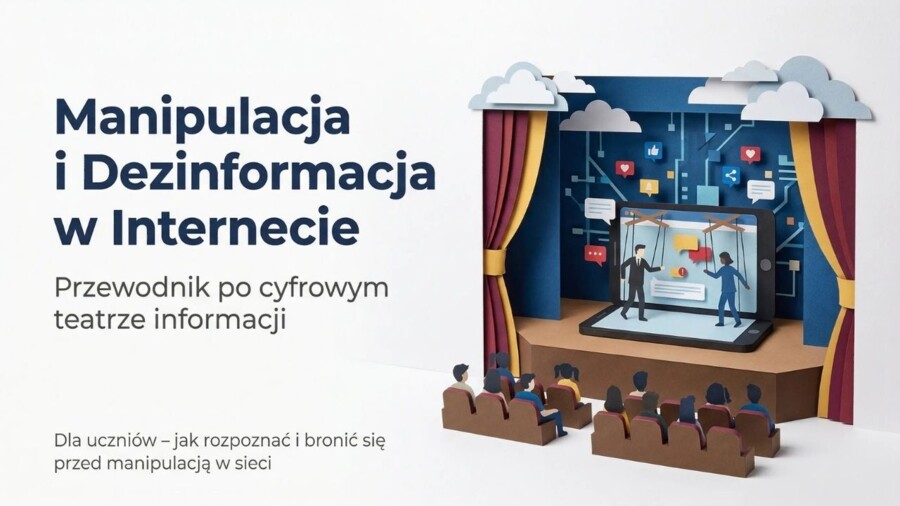 Manipulacja i dezinformacja w Internecie – przewodnik po cyfrowym teatrze informacji (gazetka szkolna / prezentacja)