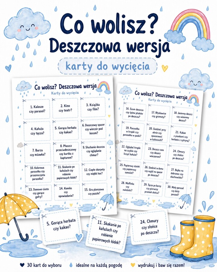 Co wolisz? Deszczowa wersja