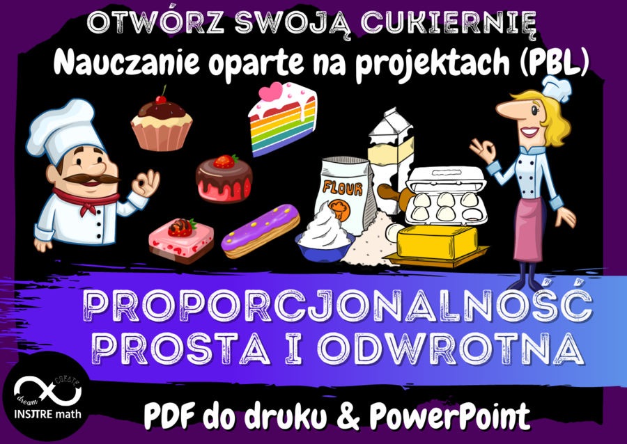 PROPORCJONALNOŚĆ PROSTA I ODWROTNA. Projekt matematyczny: OTWÓRZ SWOJĄ CUKIERNIĘ. Nauczanie Oparte na Projektach (PBL)