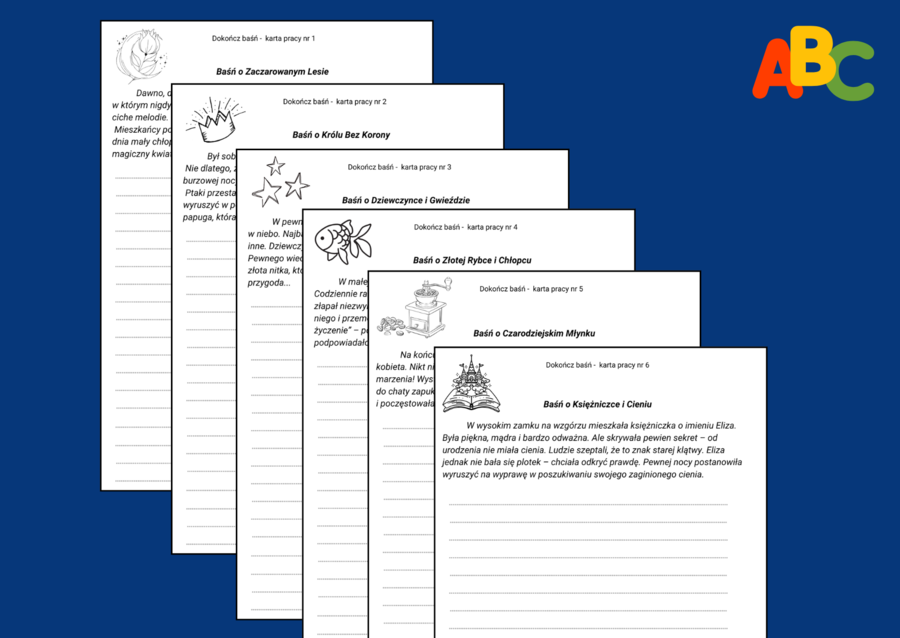 BAŚŃ – karty pracy – karta - ćwiczenia redakcyjne – kl. 4-6 – 6 wersji
