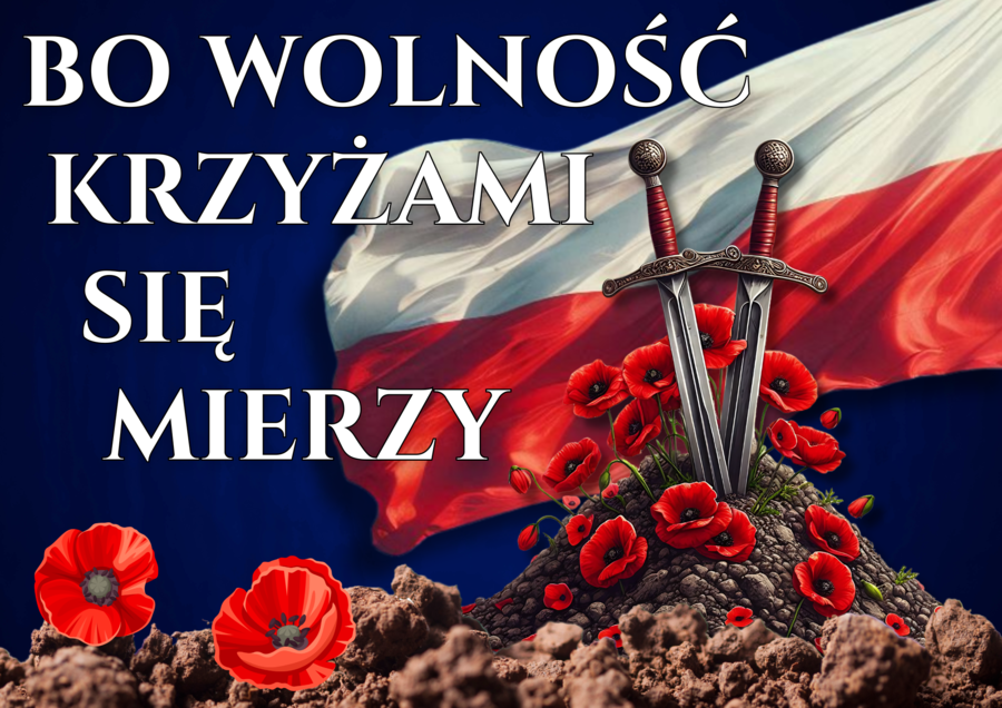 BO WOLNOŚĆ KRZYŻAMI SIĘ MIERZY - Dekoracja XXL