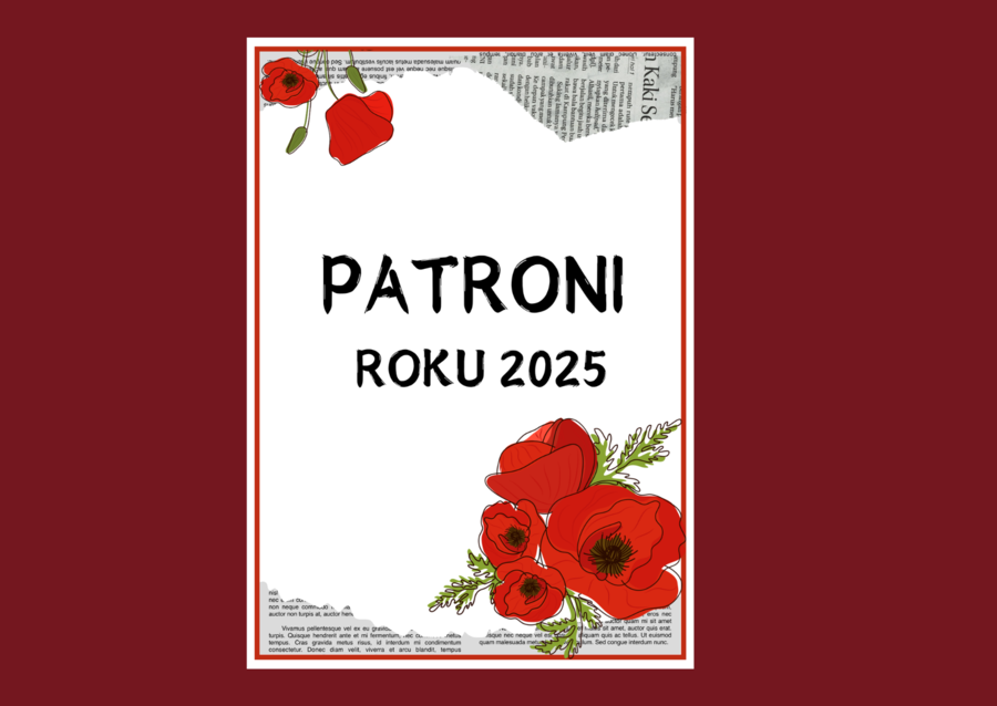 PATRONI ROKU 2025 – gazetka – biblioteka – język polski – 11 stron – wersja 1