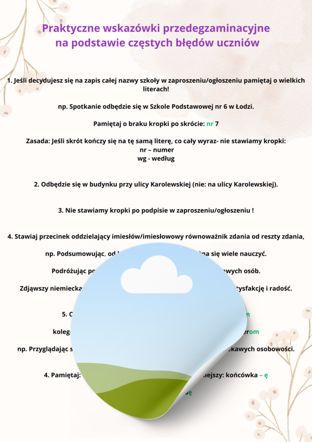 Praktyczne wskazówki przed egzaminem E8 z języka polskiego cz. I