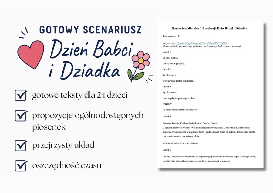 Scenariusz z okazji Dnia Babci i Dziadka