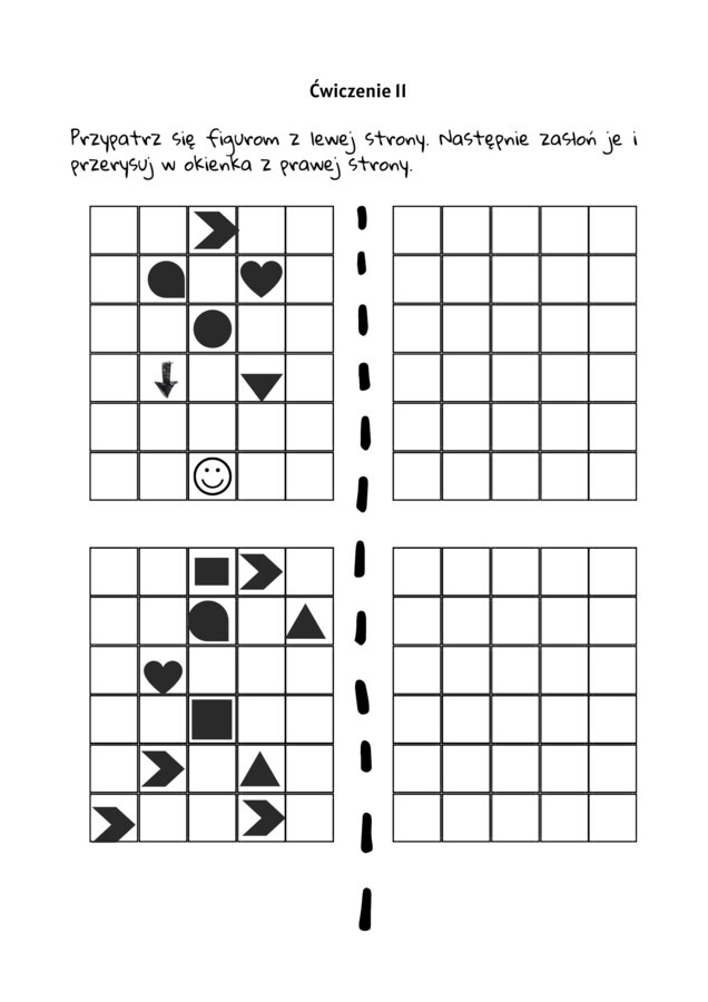 Karty pracy dla 9-11 latka. Pamięć i koncentracja uwagi.