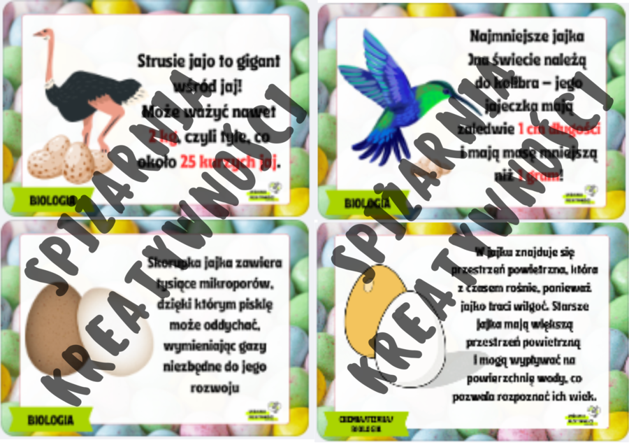 JajkoFakty – materiał na gazetkę ścienną w tematyce Wielkanocy 🐣🥚