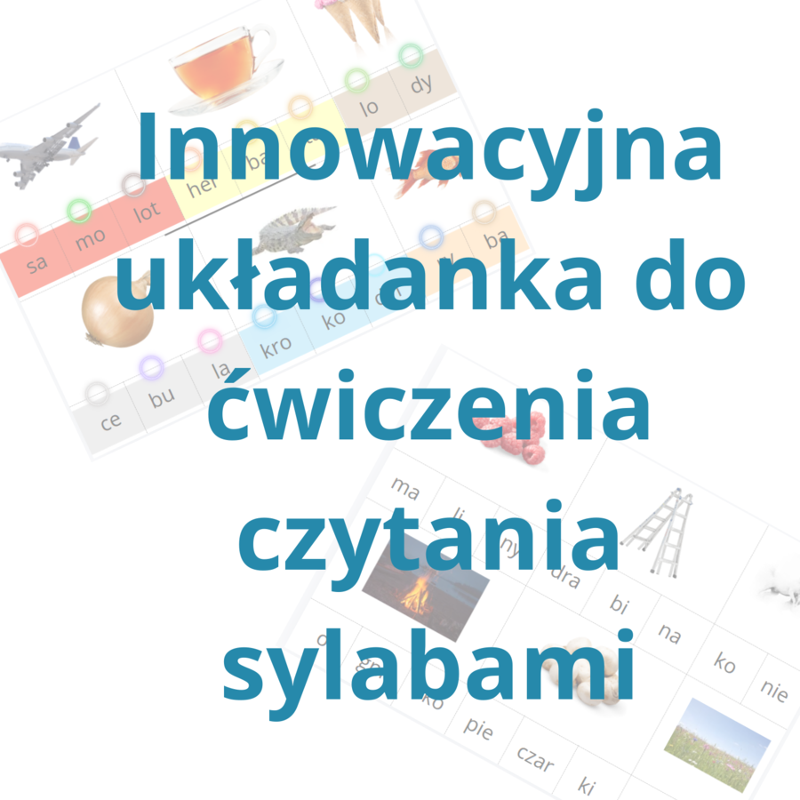Układanka do czytania sylabowego - autorskie rozwiązanie kontroli błędu