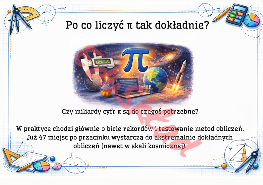 🧩„Liczba π, która potrafi zaskoczyć” – gazetka tematyczna