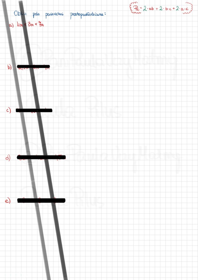 Zadania z Prostopadłościanami: 5 Ćwiczeń z Różnymi Wymiarami i Jednostkami – Karta Pracy w Kratkę
