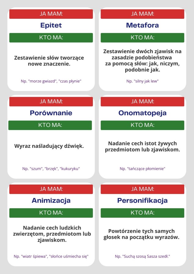 ja mam, ty masz - środki poetyckie