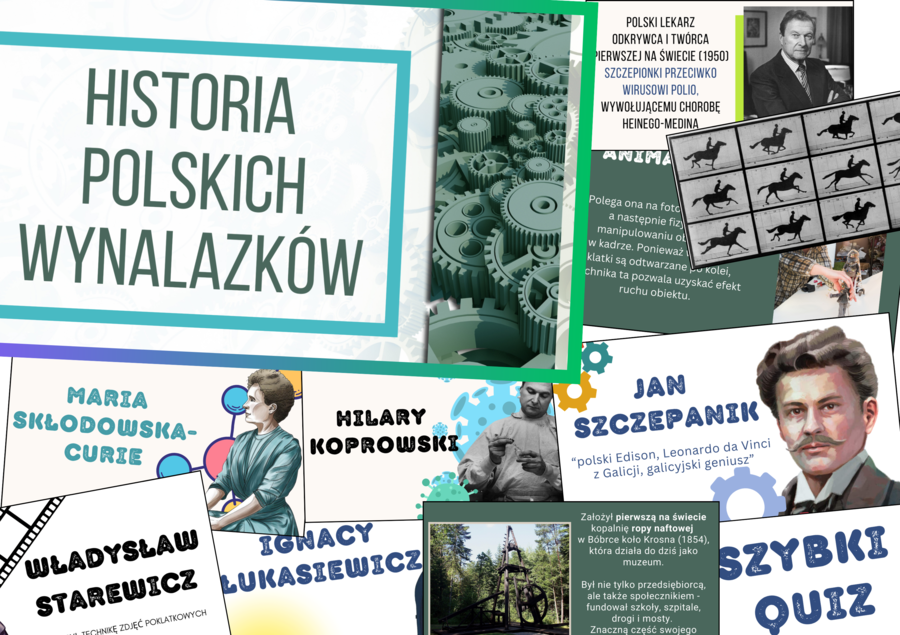 Historia Polskich Wynalazców: Prezentacja multimedialna, 33 slajdy