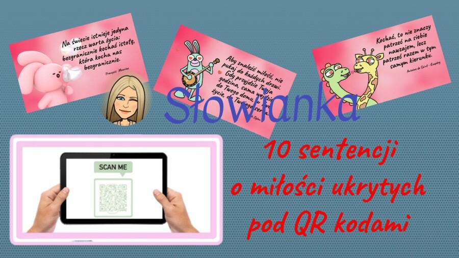 Ukryte pod QR kodami sentencje o miłości