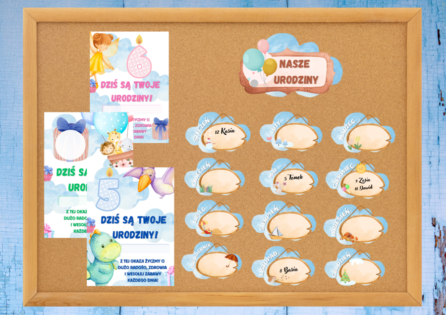 Na rozpoczęcie roku dekoracje- pakiet chmurki