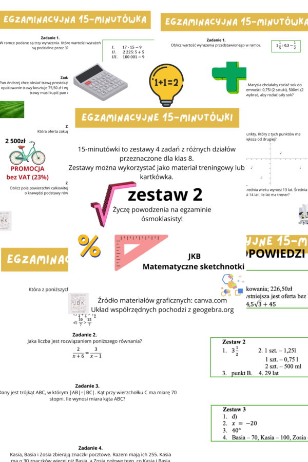 Zestaw 2 Egzaminacyjne 15 - minutówki