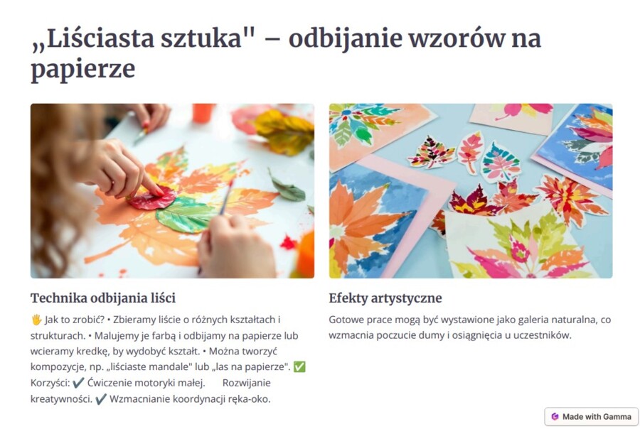 Szkolenie - TAZ - Twórcza Akademia Zmysłów