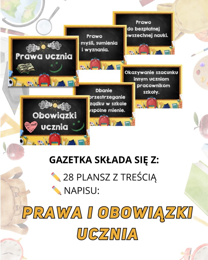 Gazetka szkolna - PRAWA I OBOWIĄZKI UCZNIA