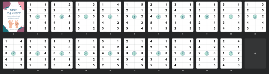 Palce idą w ruch - ćwiczenie koordynacji półkul mózgowych