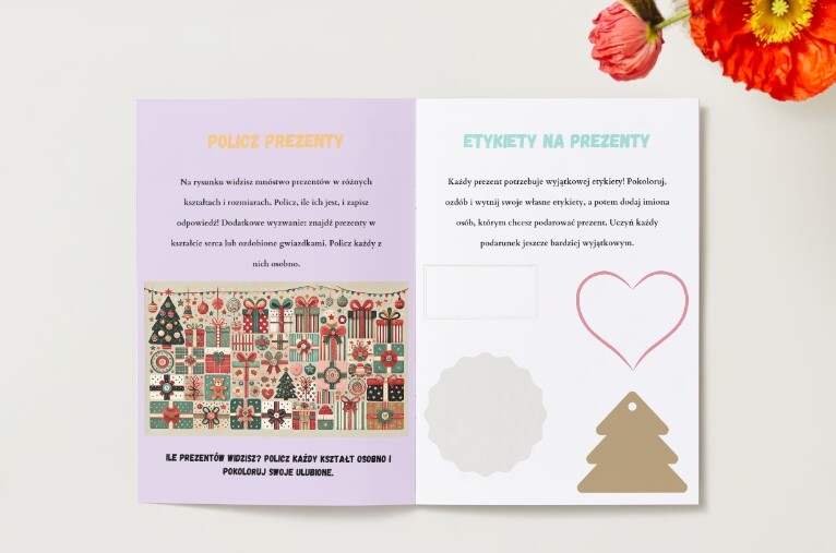 Kolorowanki. Prezenty