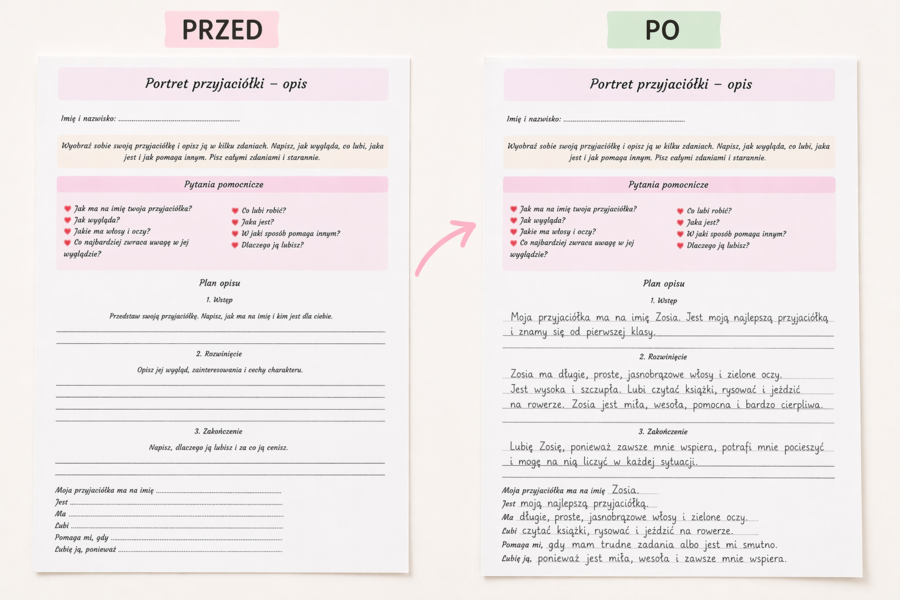 Portret przyjaciółki - opis