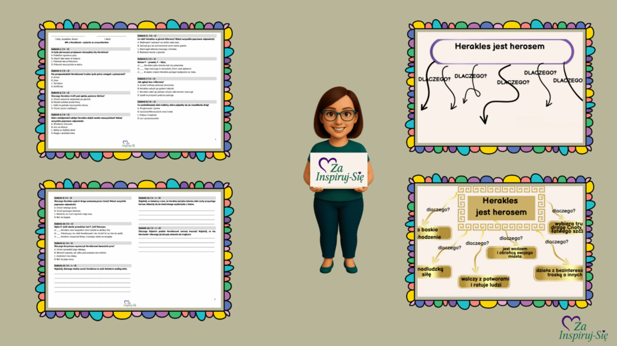 Mit o Heraklesie – scenariusz lekcji języka polskiego z prezentacją i testem | klasy IV–VI